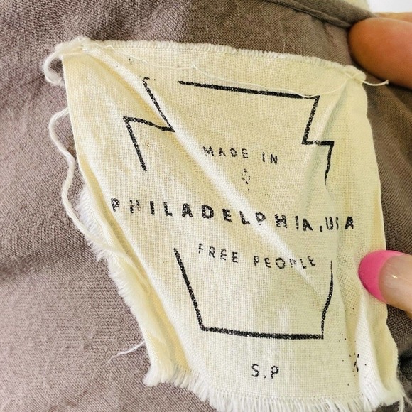 Free People Boho Deep V-Neck Keyhole Long Sleeve Mini Dress Small Women's - Picture 8 of 10